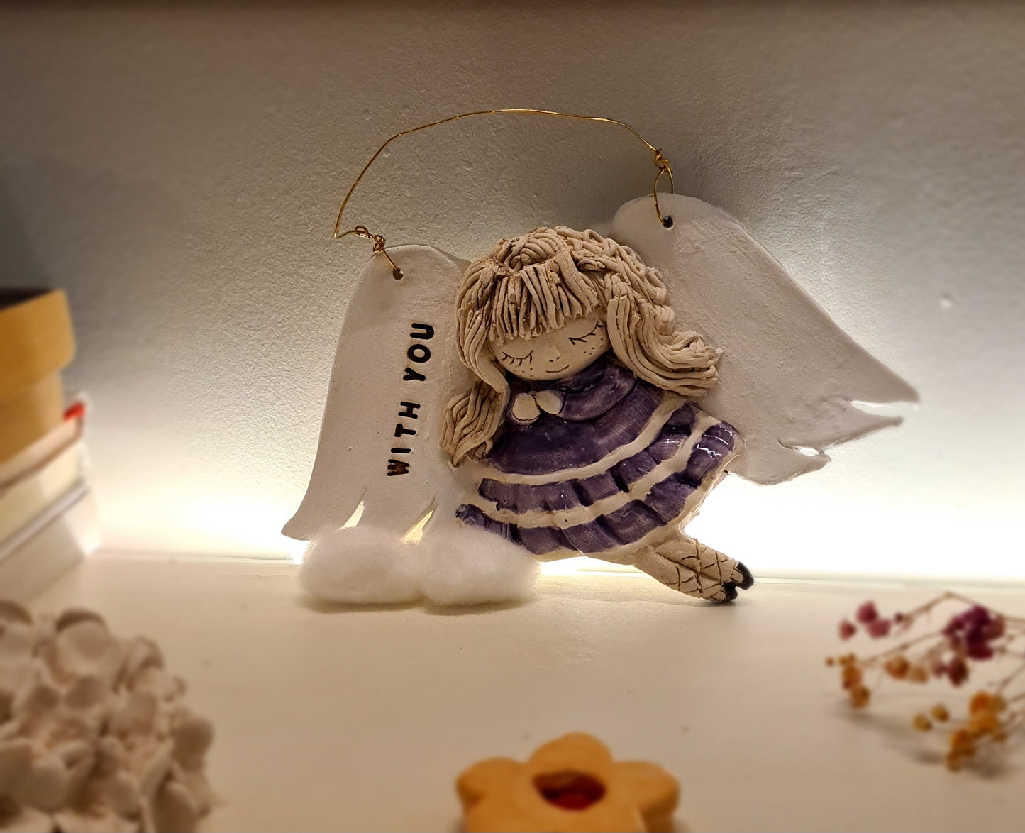 Keramički anđeo „With You“ – (cca 20 × 14 cm) 001 WY