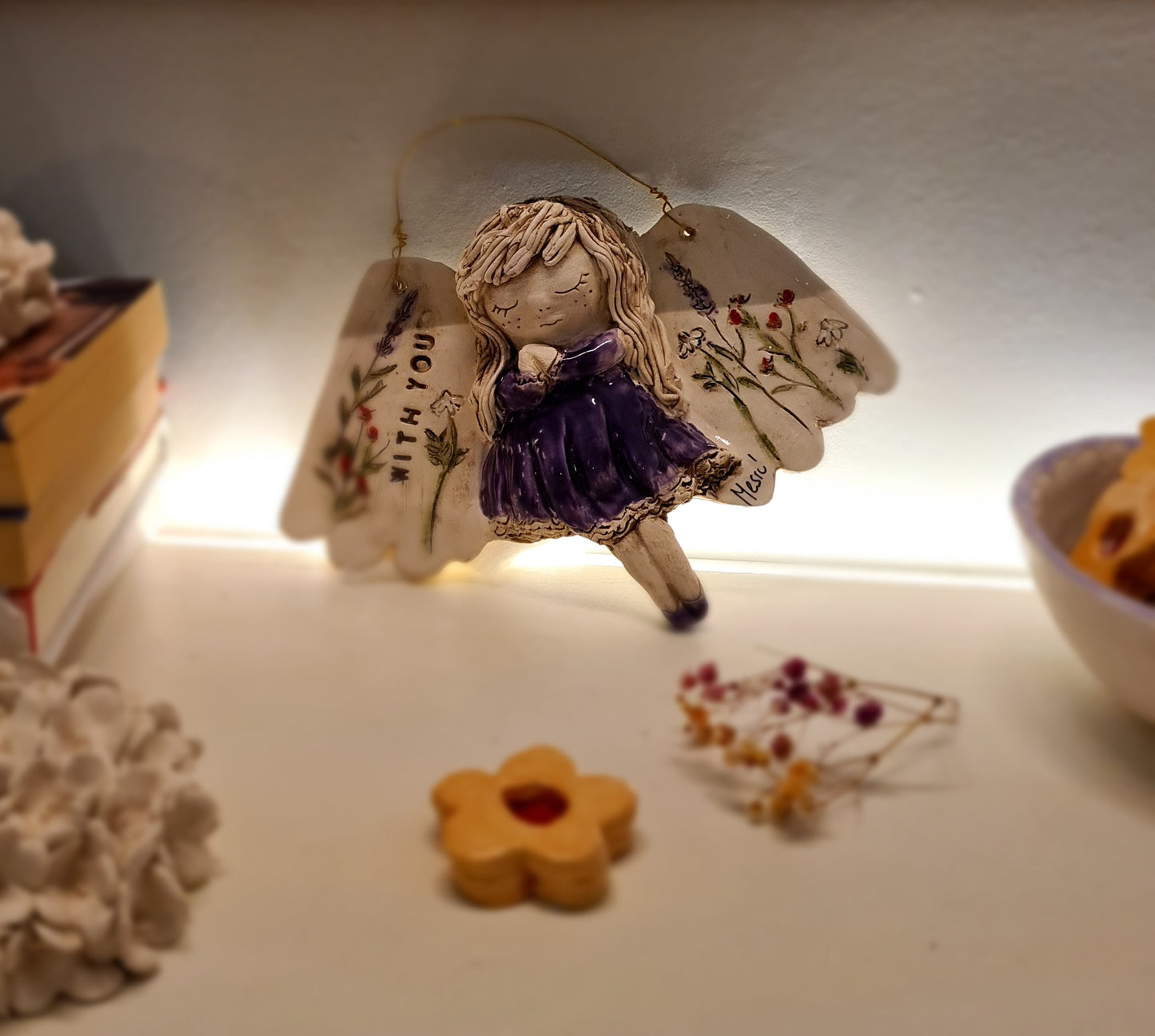 Keramički anđeo „With You“ – (cca 20× 14 cm) 004 WY