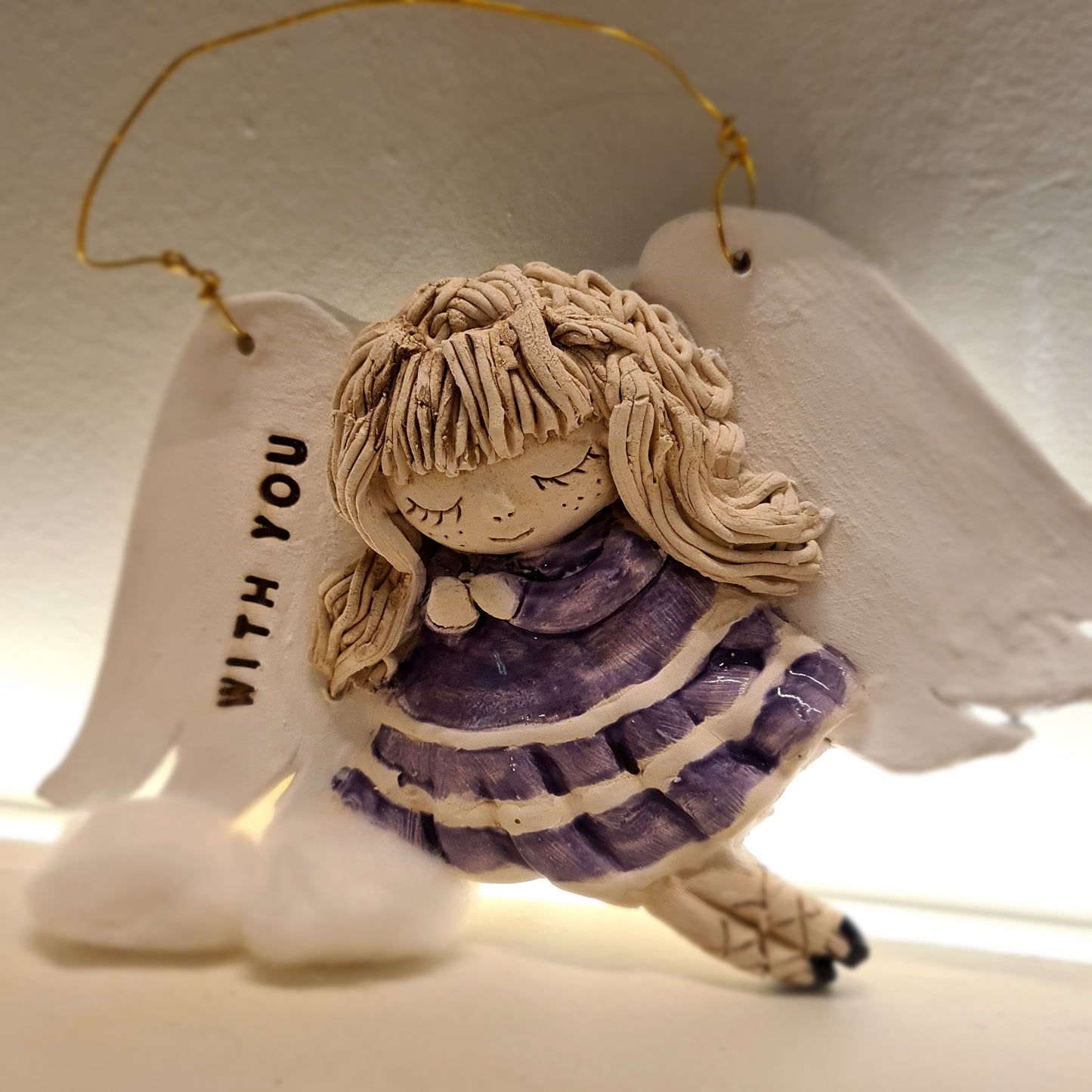 Keramički anđeo „With You“ –  (cca 20 × 14 cm) 001 WY