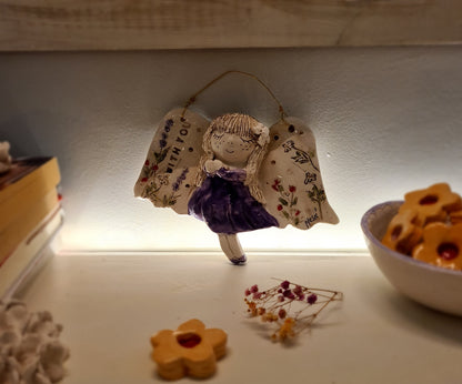 Keramički anđeo „With You“ –  (cca 19 × 13 cm) 003 WY