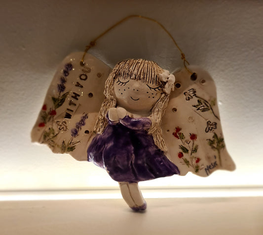 Keramički anđeo „With You“ –  (cca 19 × 13 cm) 003 WY