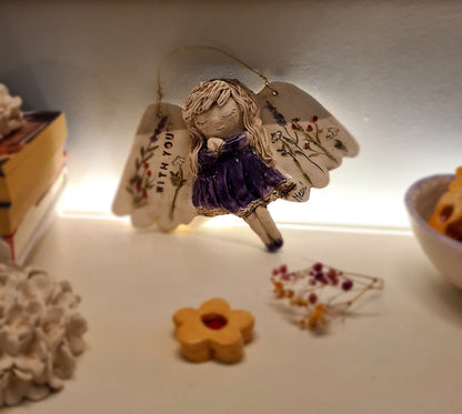 Keramički anđeo „With You“ –  (cca 20× 14 cm) 004 WY