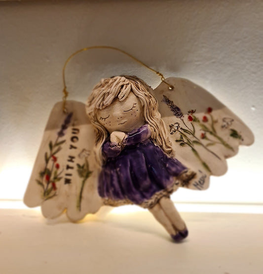 Keramički anđeo „With You“ –  (cca 20× 14 cm) 004 WY