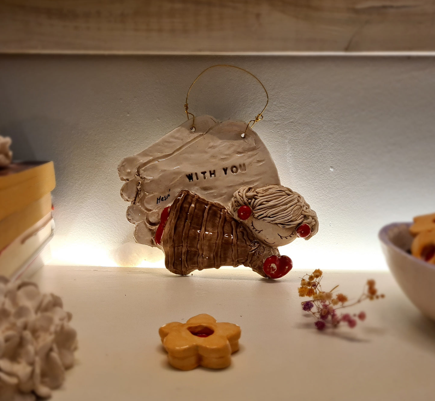 Keramički anđeo „With You“ –  (cca 15× 15 cm) 006 WY