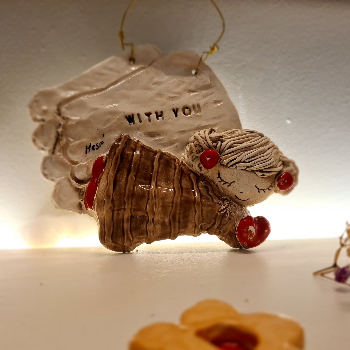 Keramički anđeo „With You“ –  (cca 15× 15 cm) 006 WY