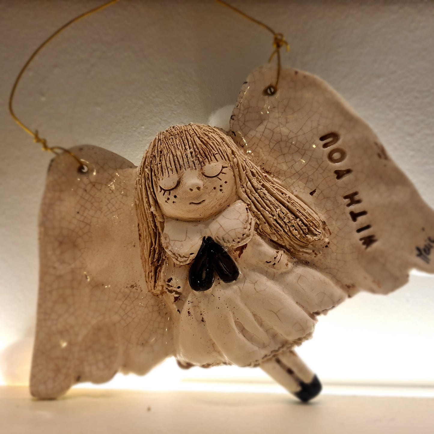 Keramički anđeo „With You“ –  (cca 19 × 13 cm) 007 WY