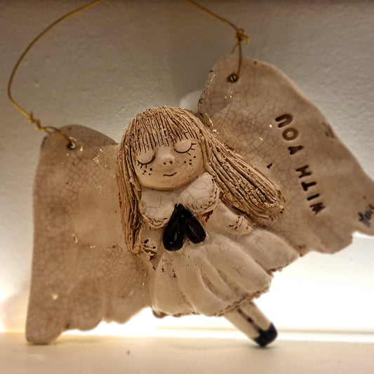 Keramički anđeo „With You“ –  (cca 19 × 13 cm) 007 WY