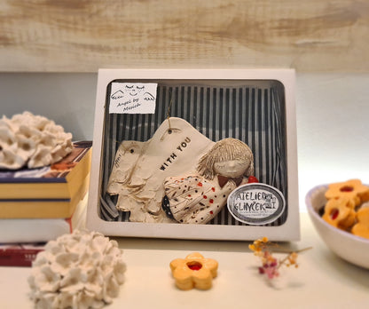 Keramički anđeo „With You“ –  (cca 18 × 15 cm) 008 WY