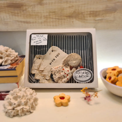 Keramički anđeo „With You“ –  (cca 18 × 15 cm) 008 WY