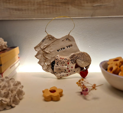 Keramički anđeo „With You“ –  (cca 18 × 15 cm) 008 WY