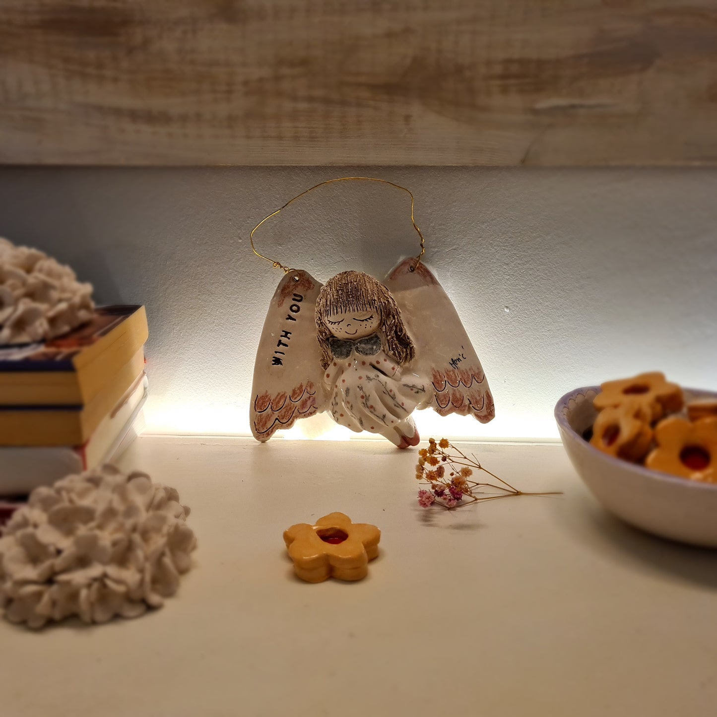 Keramički anđeo „With You“ –  (cca 17 × 13 cm) 009 WY