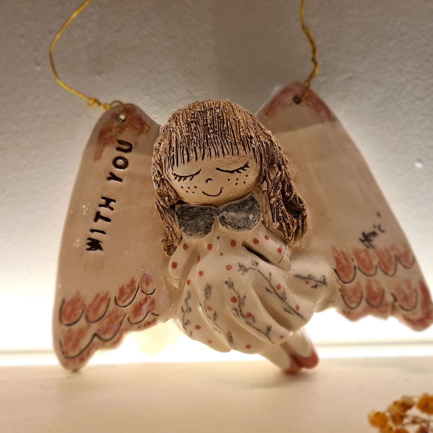 Keramički anđeo „With You“ –  (cca 17 × 13 cm) 009 WY