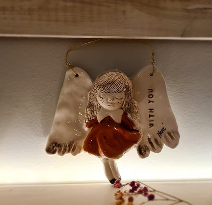Keramički anđeo „With You“ –  (cca 14 × 14 cm) 011 WY