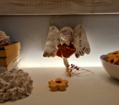 Keramički anđeo „With You“ –  (cca 14 × 14 cm) 011 WY