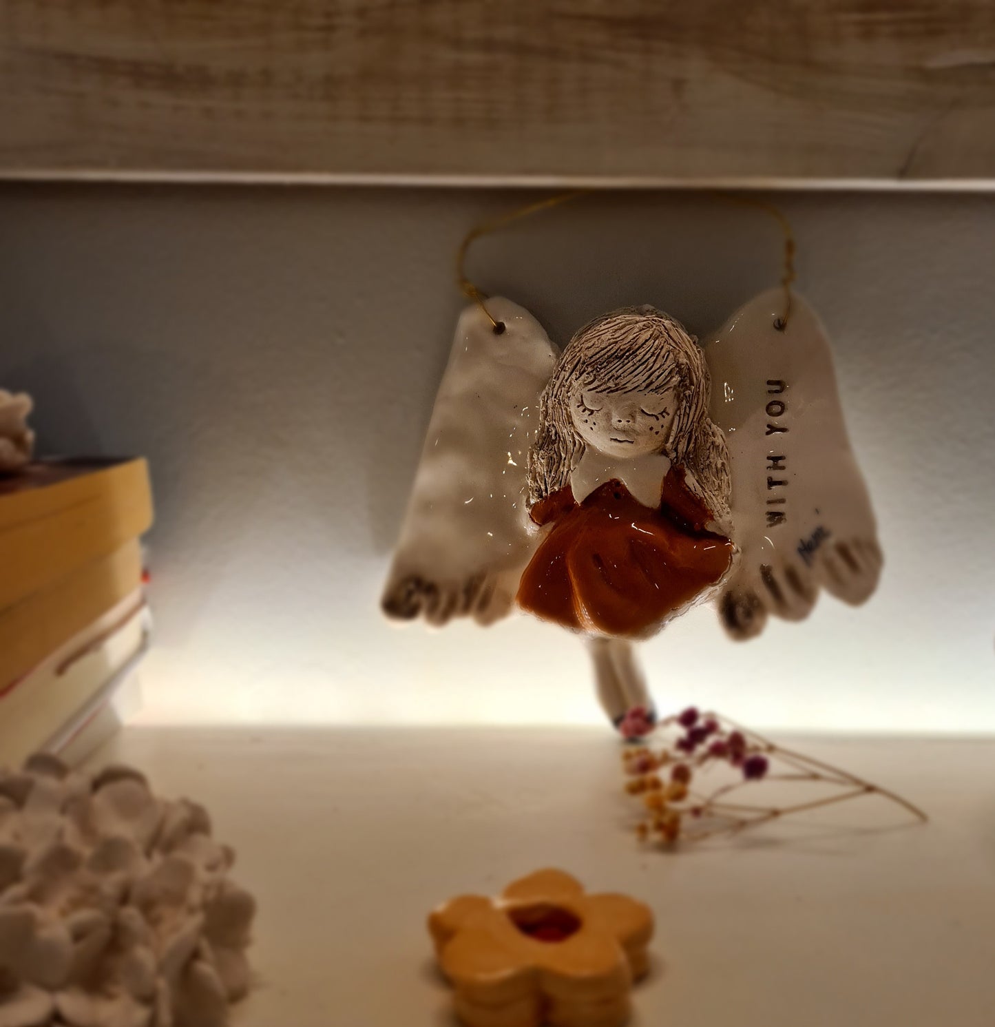 Keramički anđeo „With You“ –  (cca 14 × 14 cm) 011 WY